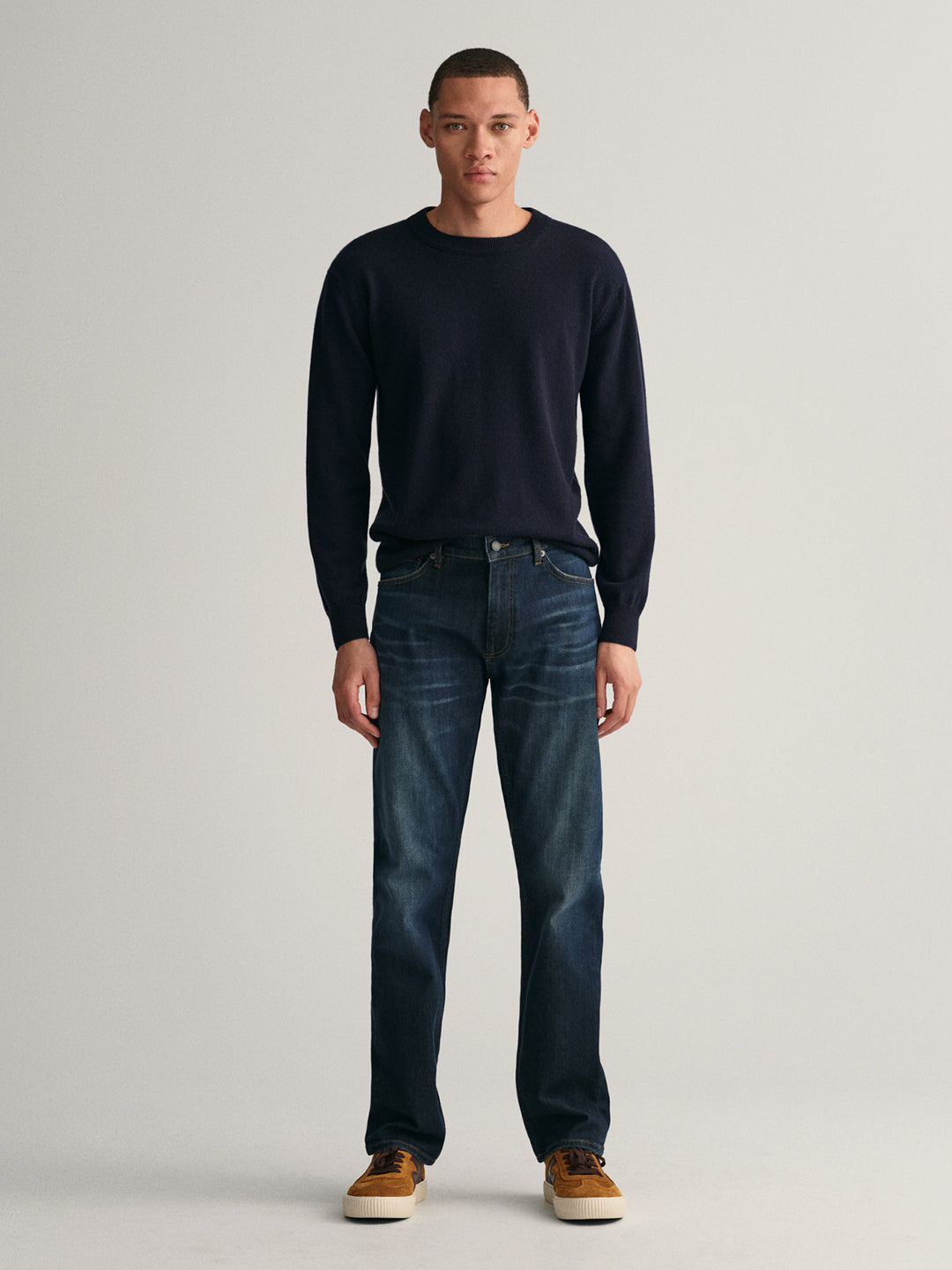 Gant Men Blue Washed Regular Fit Mid-Rise Jeans