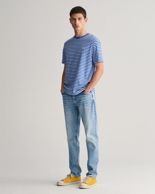 Gant Men Blue Washed Mid-Rise Regular Fit Jeans