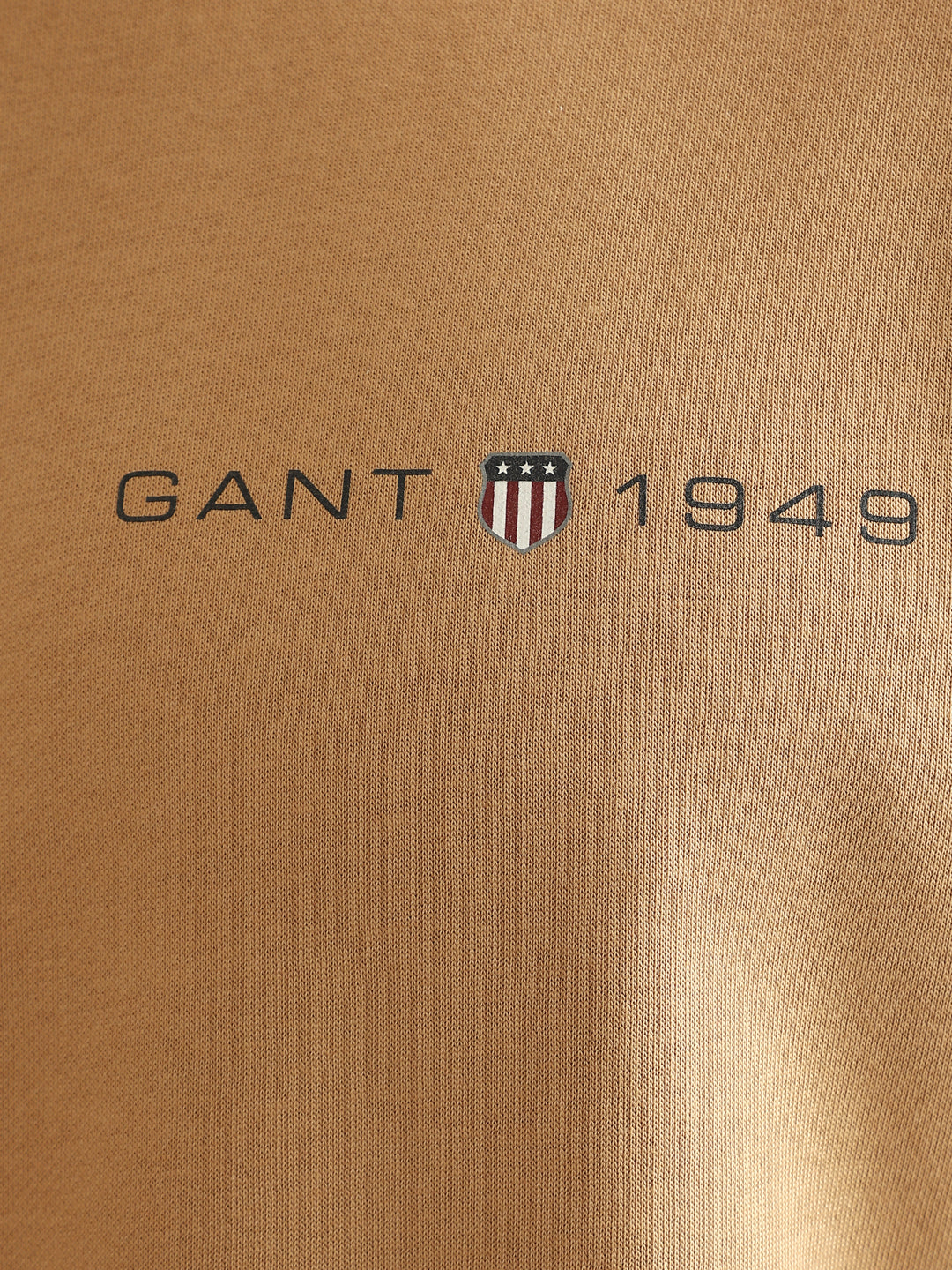 Gant Men Beige Solid Round Neck Full Sleeves Pullover Style Sweatshirt