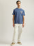 Gant Men Blue Solid Round Neck Short Sleeves T-Shirt