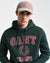 Gant Men Green Printed Hooded Full Sleeves Pullover Style Sweatshirt