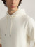 Gant Men Cream Solid Hooded Full Sleeves Pullover Style Sweatshirt