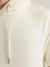 Gant Men Cream Solid Hooded Full Sleeves Pullover Style Sweatshirt