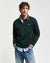 Gant Men Green Solid Polo Collar Full Sleeves T-Shirt