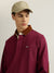 Gant Men Maroon Solid Collared Full Sleeves Polo T-Shirt