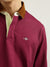 Gant Men Maroon Solid Collared Full Sleeves Polo T-Shirt