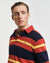 Gant Men Red Striped Polo Neck Full Sleeves T-Shirt