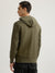 Gant Men Olive Printed Round Neck Full Sleeves Pullover Sweatshirt