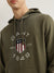 Gant Men Olive Printed Round Neck Full Sleeves Pullover Sweatshirt