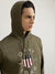 Gant Men Olive Printed Round Neck Full Sleeves Pullover Sweatshirt