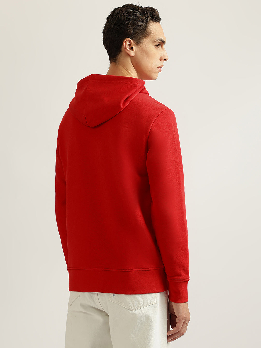 Gant Men Red Printed Round Neck Full Sleeves Pullover Sweatshirt