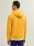 Gant Men Yellow Printed Hooded Full Sleeves Pullover Sweatshirt