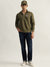 Gant Men Green Solid Collared Full Sleeves Pullover Style Sweatshirt