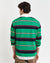 Gant Men Green Striped Polo Collar Full Sleeves T-Shirt