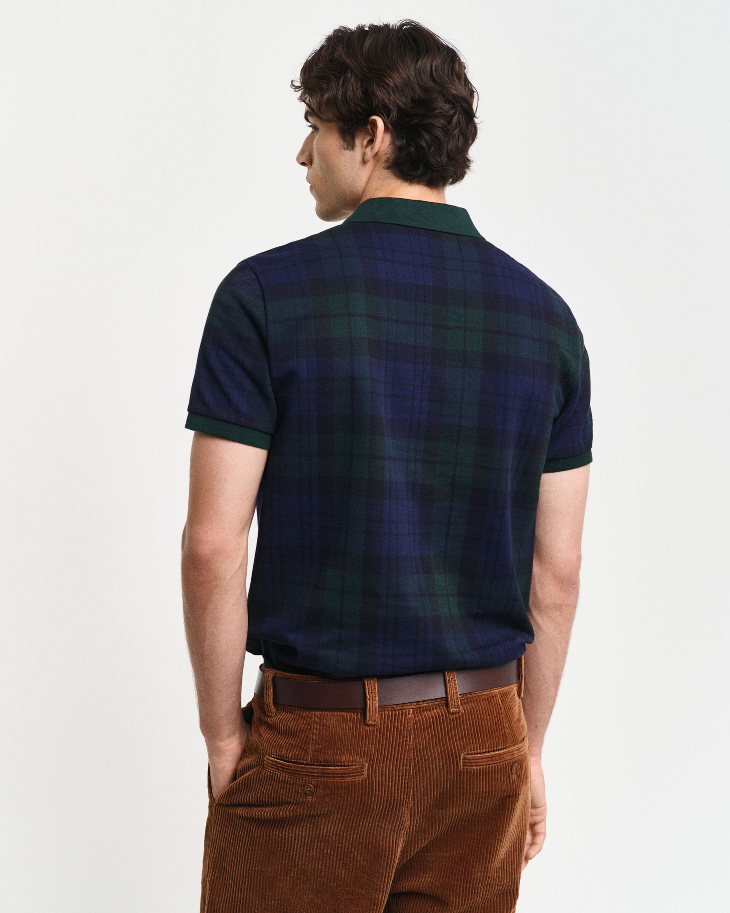 GANT outlet Black watch tartan plaid sweater