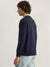 Gant Men Blue Solid Round Neck Full Sleeves Pullover Style Sweatshirt