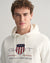 Gant Men White Solid Hooded Full Sleeves Sweatshirt