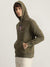 Gant Men Green Embroidered Hooded Full Sleeves Pullover Style Sweatshirt