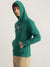 Gant Men Green Embroidered Hooded Full Sleeves Pullover Style Sweatshirt