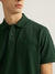 Gant Men Dark Green Embroidered Collared Short Sleeves Polo T-Shirt