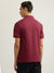 Gant Men Maroon Solid Collared Short Sleeves Polo T-Shirt