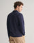 Gant Men Blue Solid Polo Collar Full Sleeves Polo T-Shirt