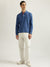 Gant Men Blue Solid Collared Full Sleeves Polo T-Shirt