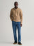 Gant Men Khaki Solid High Neck Full Sleeves Sweatshirt