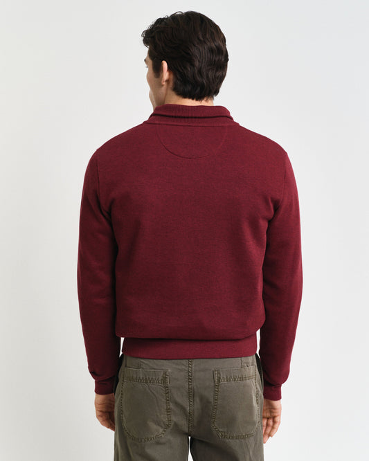 Gant Men Red Solid High Neck Full Sleeves Pullover Style Sweatshirt