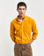 Gant Men Yellow Solid Button-down Collar Full Sleeves Corduroy Shirt