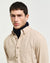 Gant Men Beige Solid Button Down Collar Full Sleeves Shirt