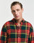 Gant Men Red Checked Button-Down Collar Full Sleeves Shirt