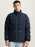 Gant Men Blue Solid Stand Collar Full Sleeves Puffer Jacket