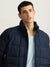 Gant Men Blue Solid Stand Collar Full Sleeves Puffer Jacket