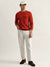 Gant Men Red Solid Round Neck Full Sleeves Pullover Style Sweater