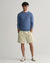 Gant Men Blue Solid Round Neck Full Sleeves Sweater