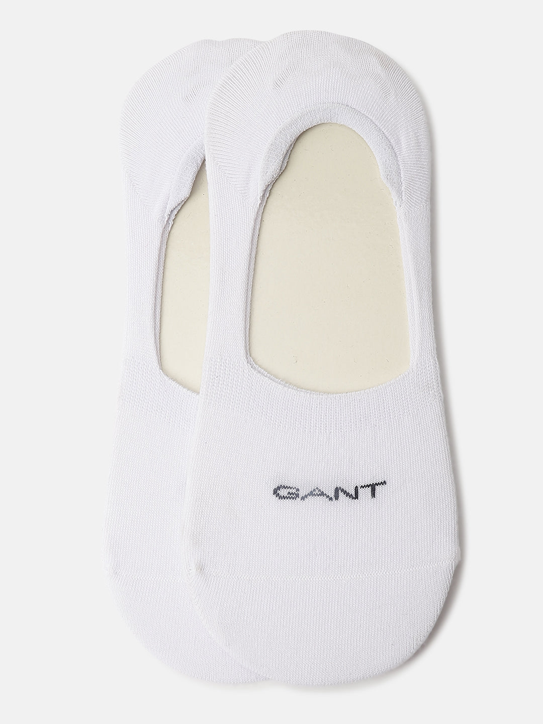 Gant Men White Solid Shoe-liner Socks (Pack of 2)