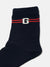 Gant Men Blue Solid Calf Length Socks (Pack of 1)