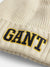 Gant Men Cream Solid Scarf with Beanie Cap