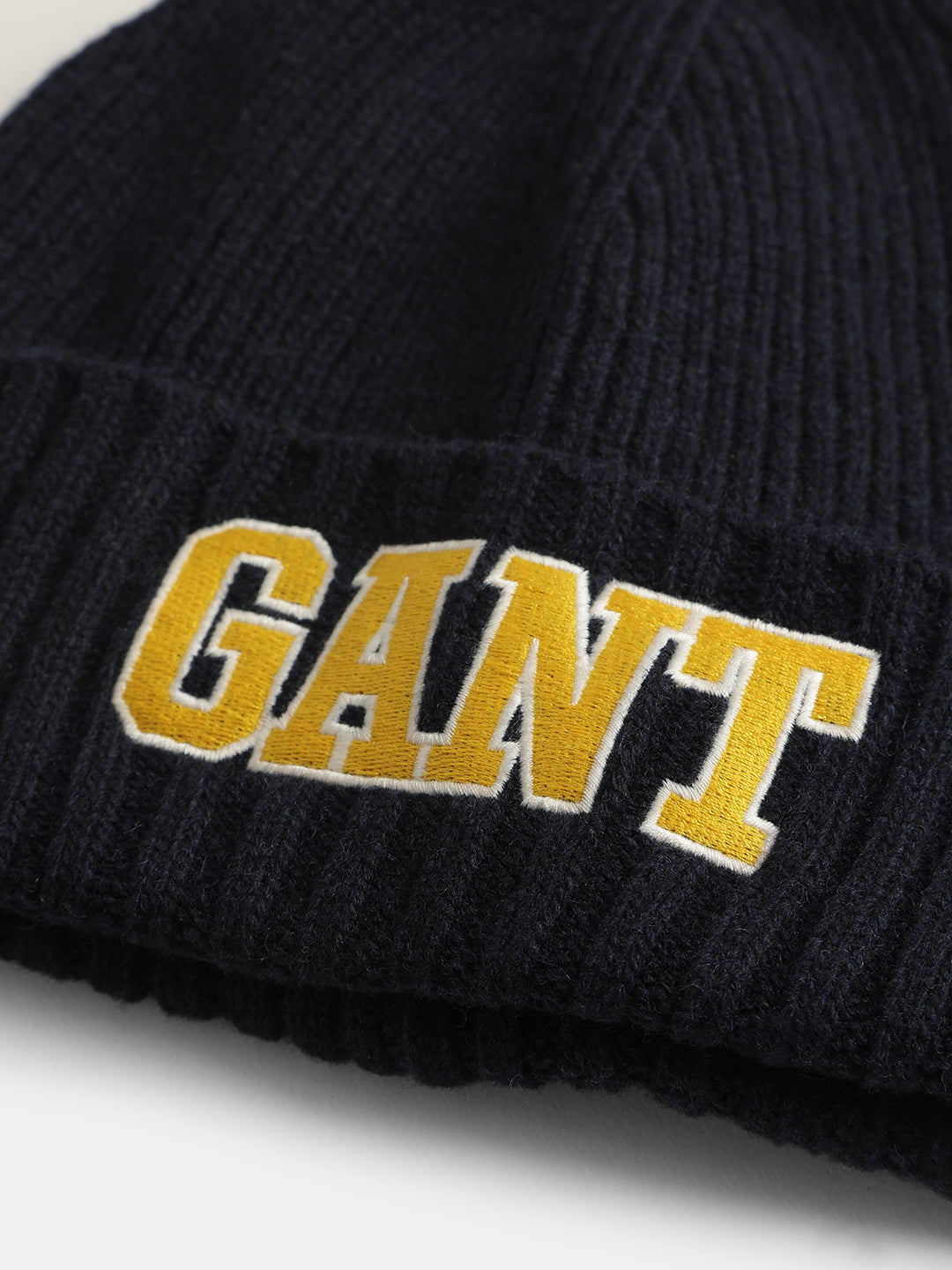 Gant Men Blue Solid Scarf with Beanie Cap