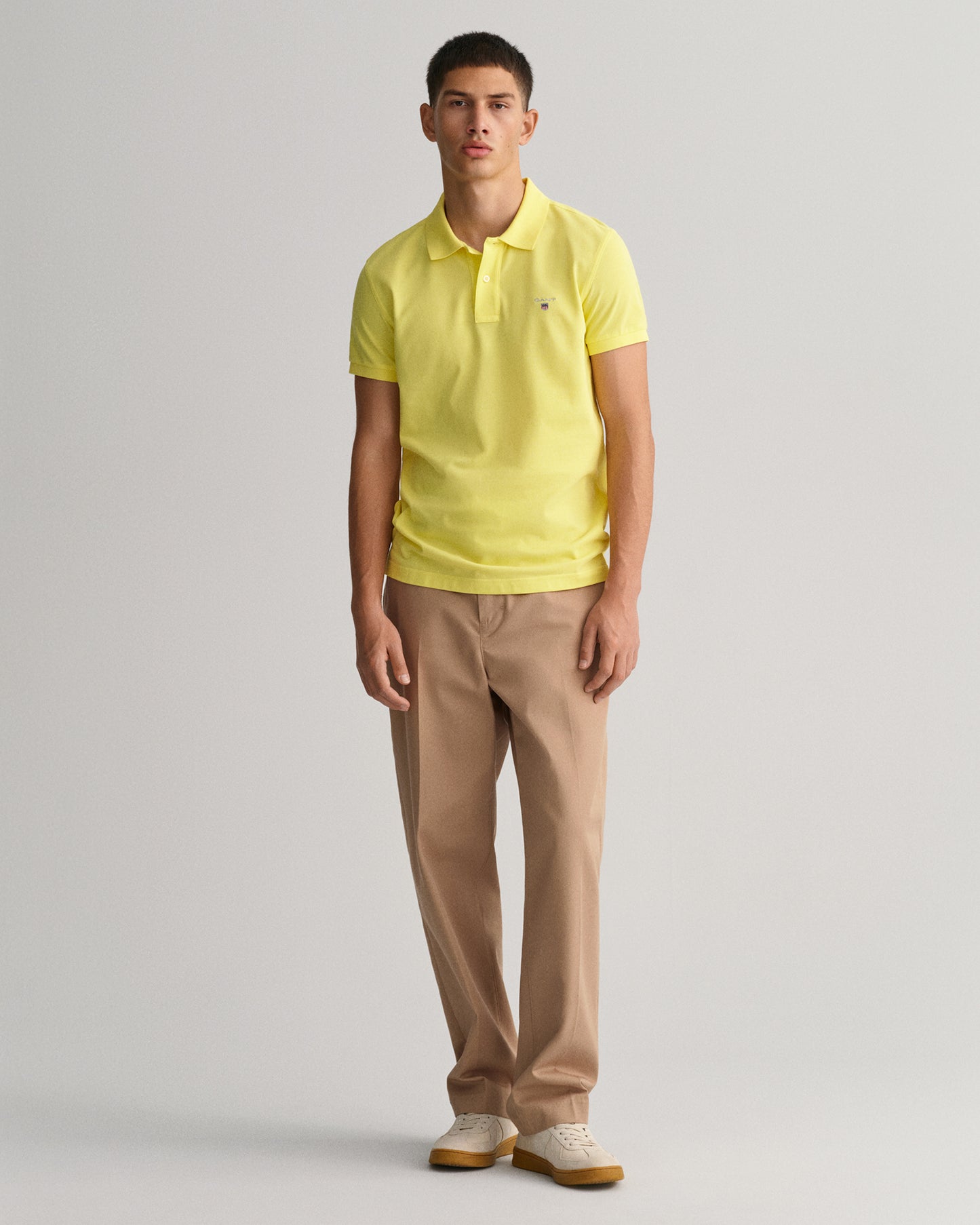 Gant Yellow Original Slim Fit Pique Polo T-Shirt