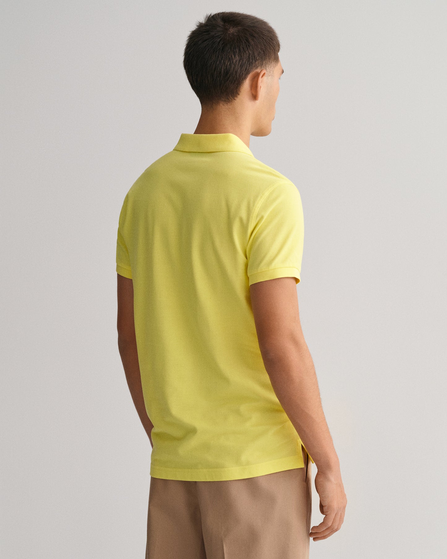 Gant Yellow Original Slim Fit Pique Polo T-Shirt