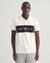 Gant Men White Printed Polo Neck Short Sleeves T-shirt