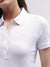 Gant Women White Solid Polo Short Sleeves T-shirt