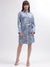 Gant Women Blue Printed Shirt Collar Full Sleeves Dress