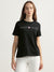 Gant Women Black Solid Round Neck Short Sleeves T-shirt