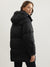 Gant Women Black Solid Hooded Full Sleeves Puffer Jacket