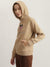 Gant Women Beige Embroidered Hooded Full Sleeves Sweatshirt