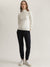 Gant Women White Solid Turtle Neck Full Sleeves Top