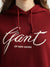 Gant Women Red Printed Hooded Full Sleeves Pullover Style Sweatshirt